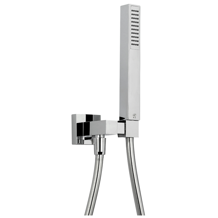 CISAL Shower Душевой гарнитур:ручная лейка,шланг,держатель настенный для лейки, цвет: хром