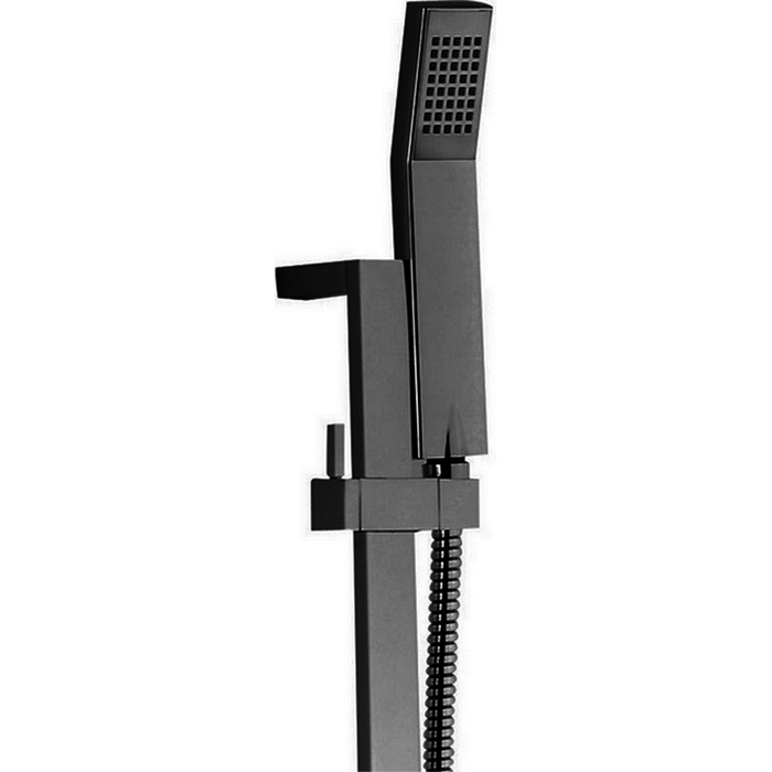 CISAL Shower Душевой гарнитур:ручная лейка,шланг,штанга, цвет: черный матовый