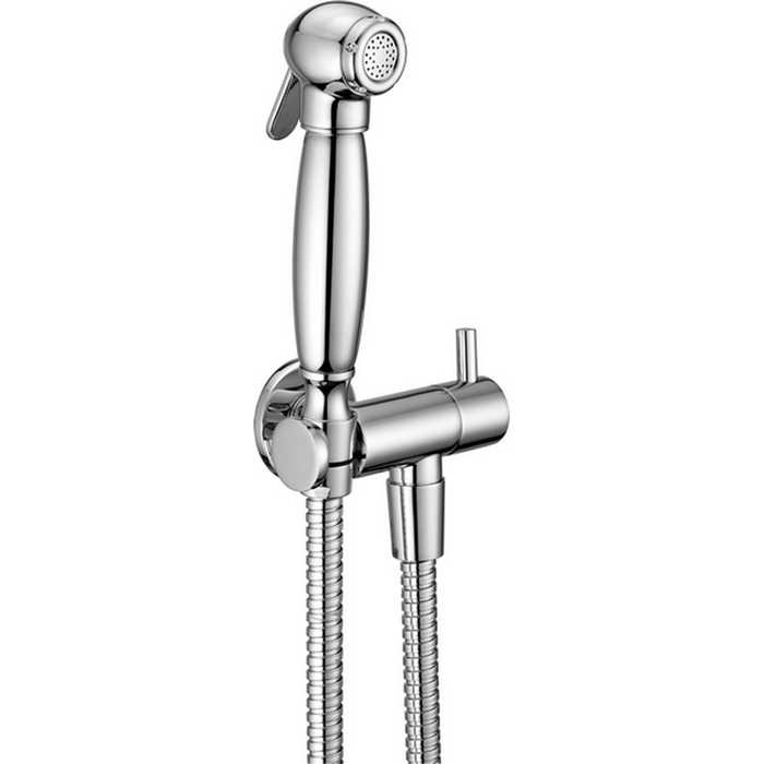 CISAL Shower Гигиенический душ со шлангом,вывод с держателем и запорный вентиль, цвет: хром