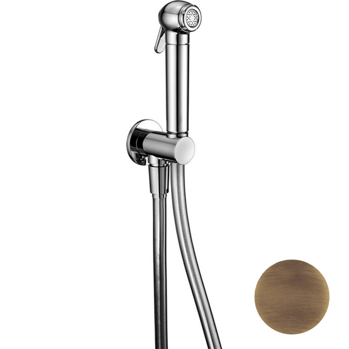 CISAL Shower Гигиенический душ со шлангом,вывод с держателем, цвет: бронза