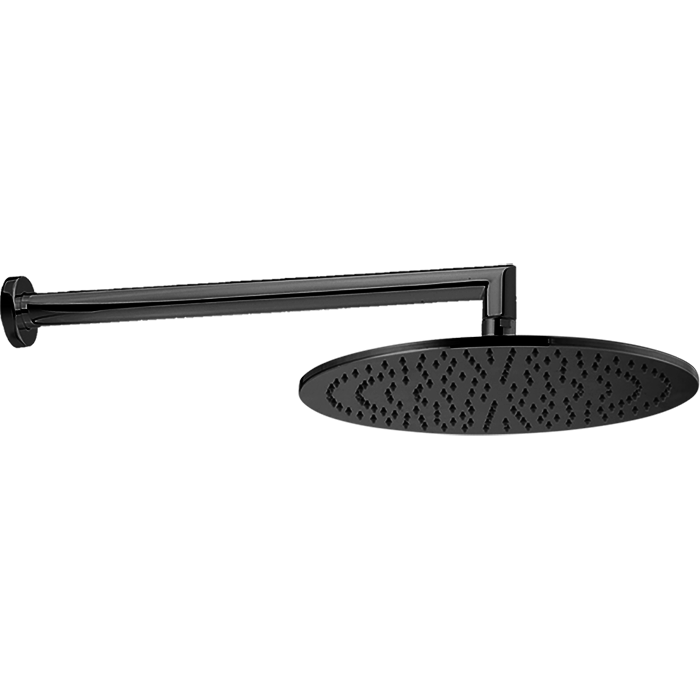 CISAL Shower Верхний душ с настенным держателем, цвет: черный матовый