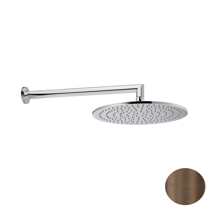 Cisal Shower Верхний душ, с настенным держателем, цвет: темная матовая латунь