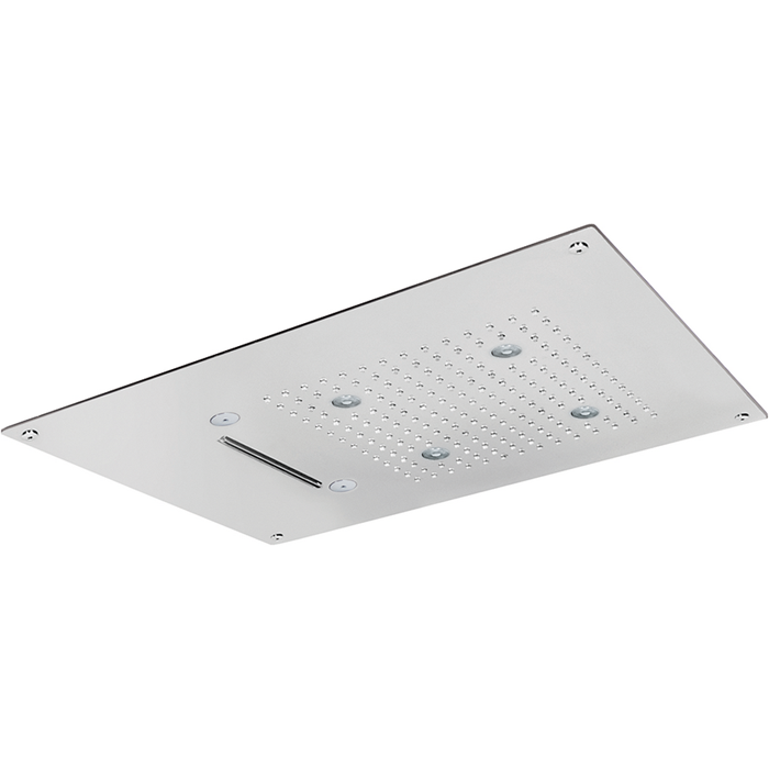 CISAL Zen Shower Встраеваемый верхний душ,3 типа струи,хромотерапия,выключатель,трансформатор, цвет: полированная нержавеющая сталь