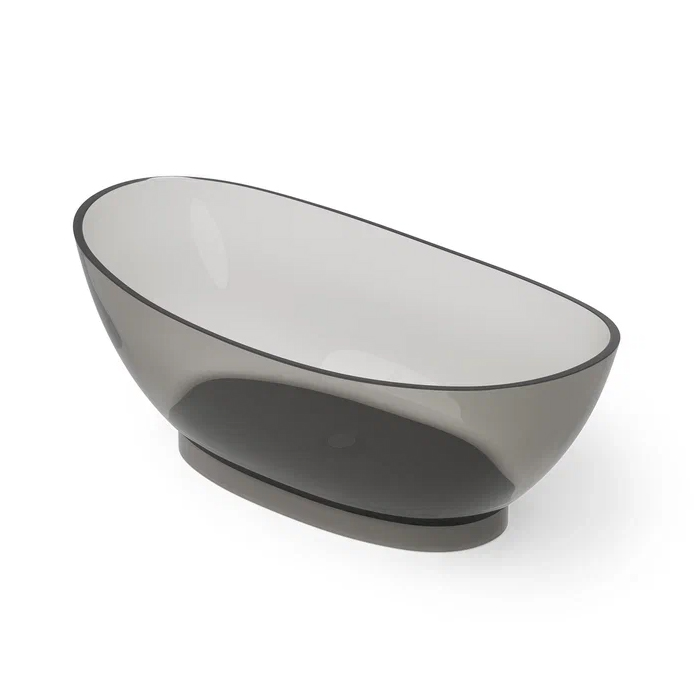 Dea Design Elegant Ванна, отдельностоящая, Glasstech, прозрачная смола, цвет: Smoky Black R4