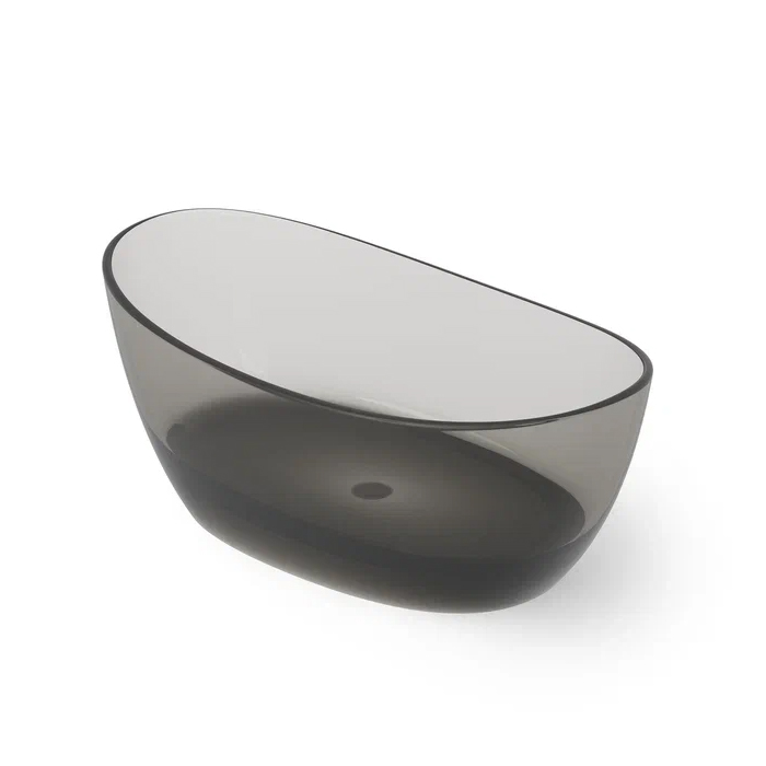 Dea Design Elegant Ванна, отдельностоящая, Glasstech, прозрачная смола, цвет: Smoky Black R4