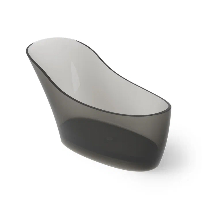 Dea Design Elegant Ванна, отдельностоящая, Glasstech, прозрачная смола, цвет: Smoky Black R4
