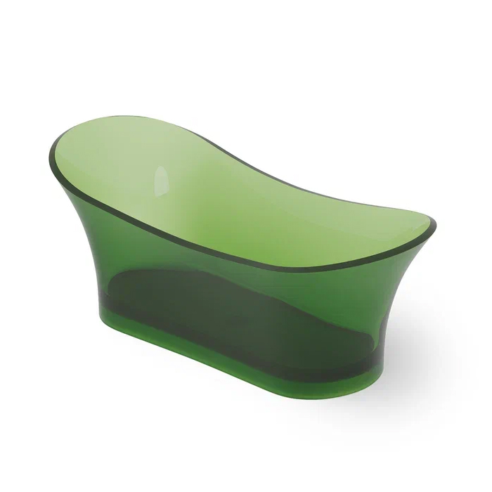 Dea Design Elegant Ванна, отдельностоящая, Glasstech, прозрачная смола, цвет: Emerald R3