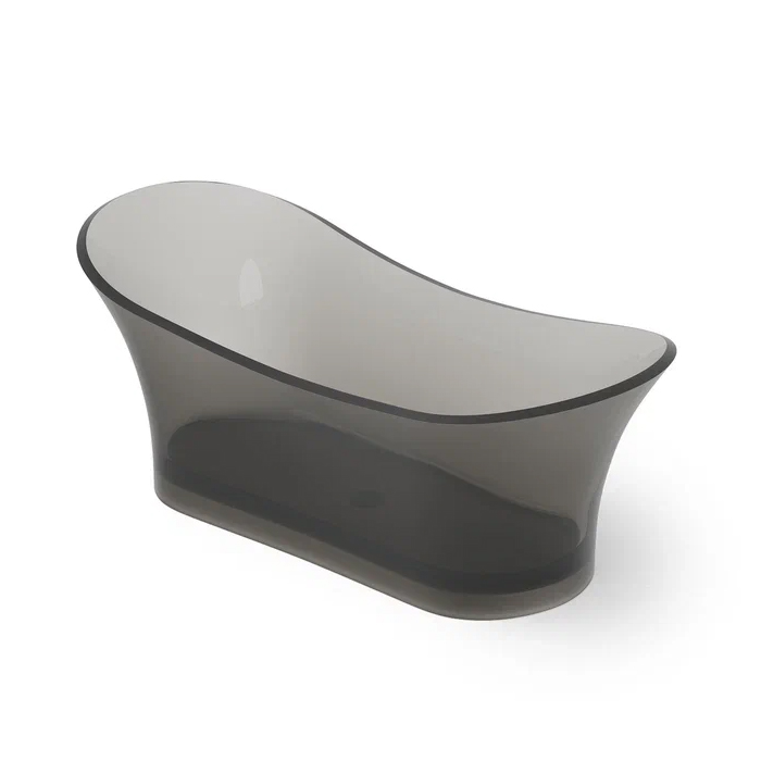 Dea Design Elegant Ванна, отдельностоящая, Glasstech, прозрачная смола, цвет: Smoky Black R4