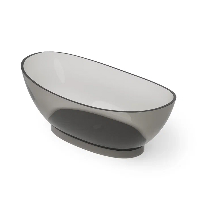 Dea Design Elegant Ванна, отдельностоящая, Glasstech, прозрачная смола, цвет: Smoky Black R4