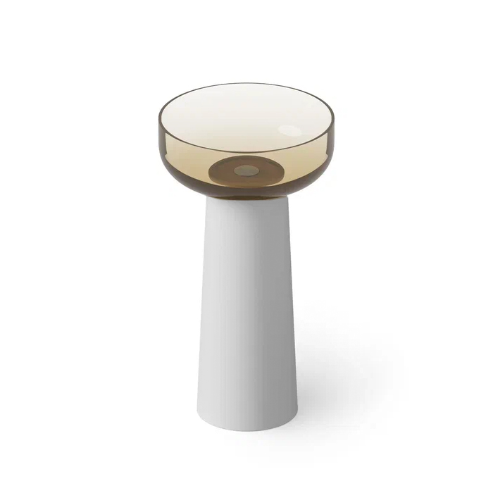 Dea Design Light Раковина, напольная, без отв, Glasstech, прозрачная смола, цвет: чаша classic green/пьедестал белый