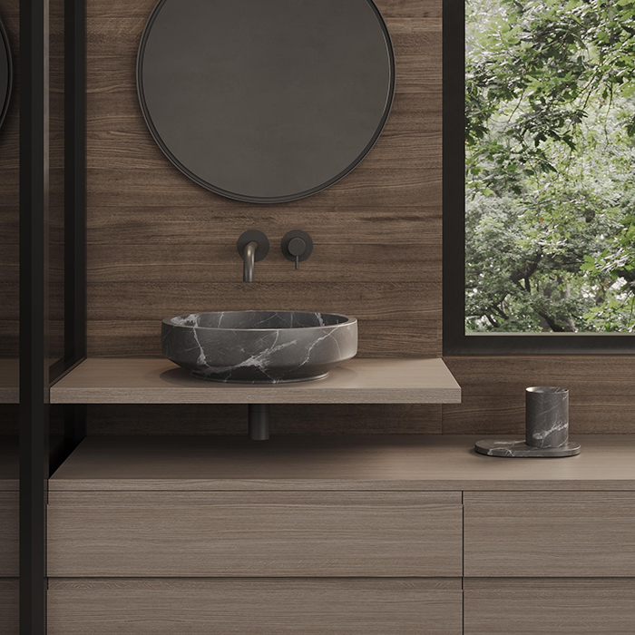 Dea Design Marble Bologna Раковина, накладная, без отв, мрамор, цвет: Grey Carnic