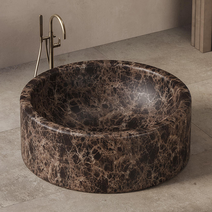Dea Design Marble Rimini Ванна, отдельностоящая, мрамор, цвет: Dark Emperador