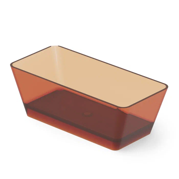 Dea Design Modern Ванна, отдельностоящая, Glasstech, прозрачная смола, цвет: Sunset R1