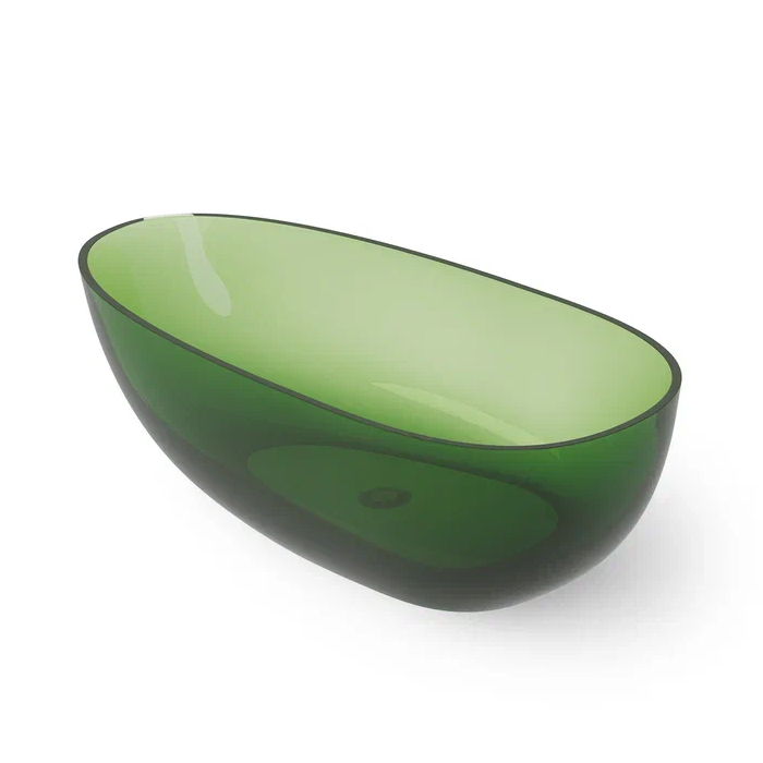 Dea Design Modern Ванна, отдельностоящая, Glasstech, прозрачная смола, цвет: Emerald R3