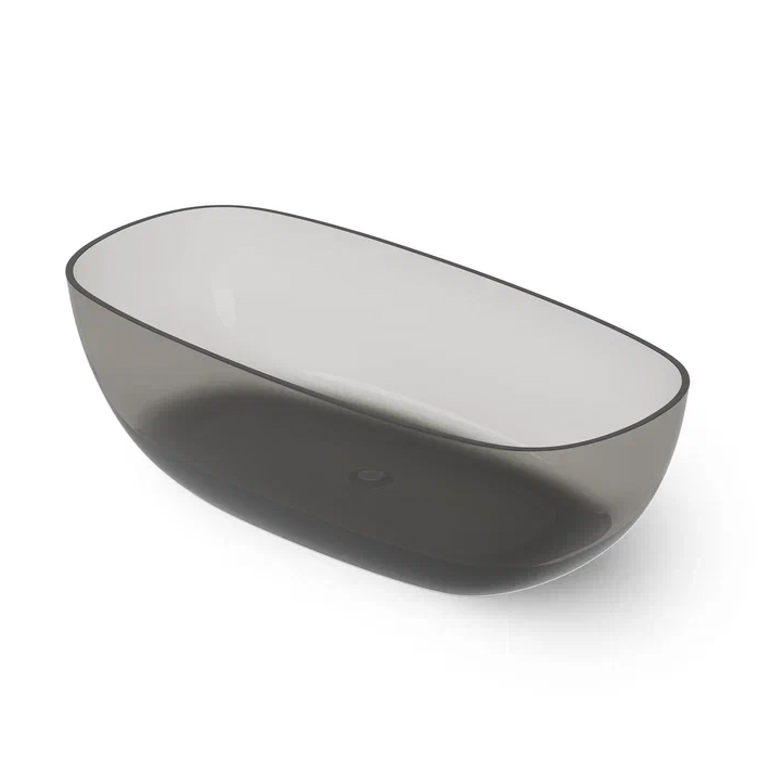 Dea Design Modern Ванна, отдельностоящая, Glasstech, прозрачная смола, цвет: Smoky Black R4