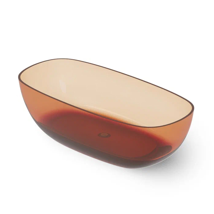 Dea Design Modern Ванна, отдельностоящая, Glasstech, прозрачная смола, цвет: Sunset R1