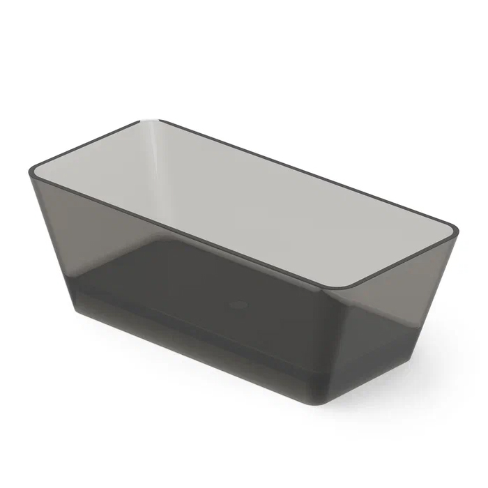 Dea Design Modern Ванна, отдельностоящая, Glasstech, прозрачная смола, цвет: Smoky Black R4