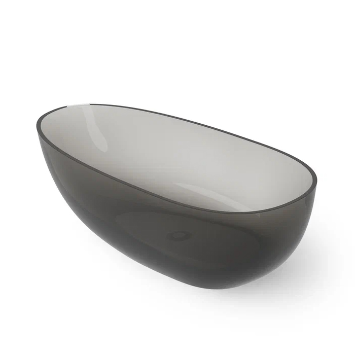 Dea Design Modern Ванна, отдельностоящая, Glasstech, прозрачная смола, цвет: Smoky Black R4