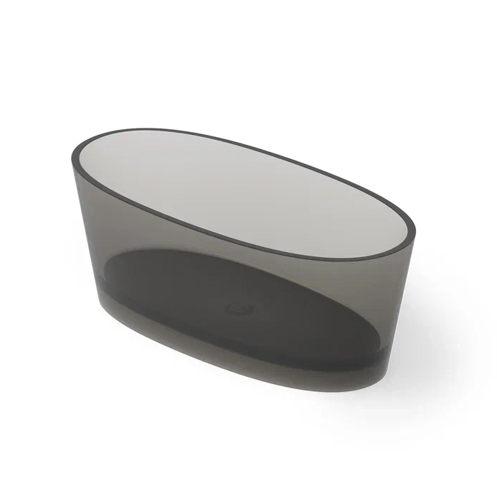Dea Design Nature Ванна, отдельностоящая, Glasstech, прозрачная смола, цвет: Smoky Black R4
