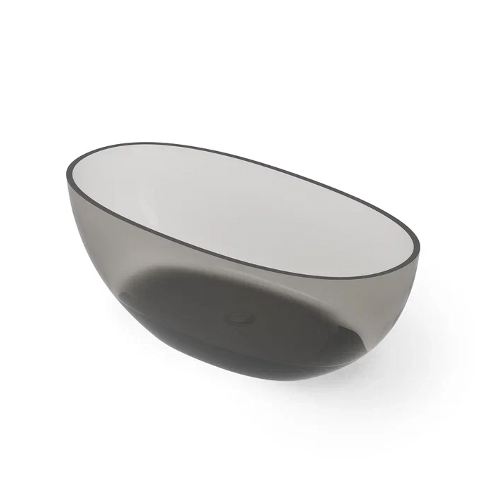 Dea Design Nature Ванна, отдельностоящая, Glasstech, прозрачная смола, цвет: Smoky Black R4