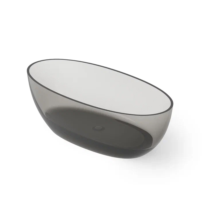 Dea Design Nature Ванна, отдельностоящая, Glasstech, прозрачная смола, цвет: Smoky Black R4
