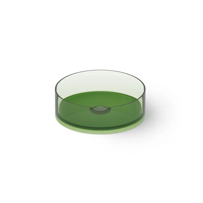 Dea Design Washbasins Раковина, накладная, без отв, Glasstech, прозрачная смола, цвет: Emerald R3