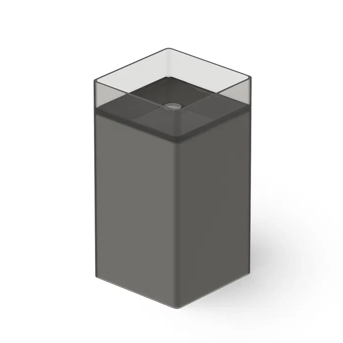 Dea Design Pedestal Basin Раковина, напольная, без отв, Glasstech, прозрачная смола, цвет: Smoky Black R4