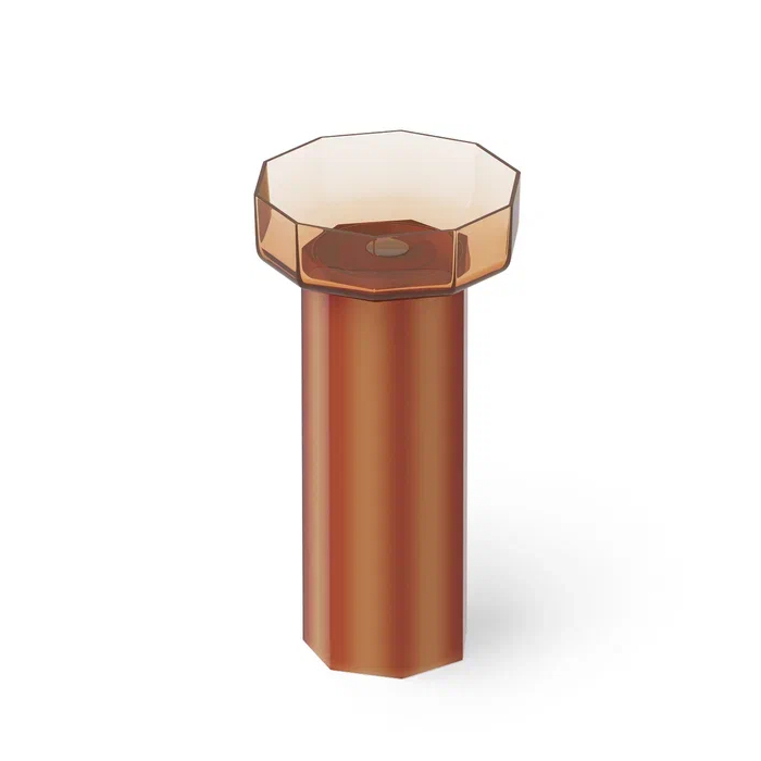 Dea Design Pedestal Basin Раковина, напольная, без отв, Glasstech, прозрачная смола, цвет: Sunset R1