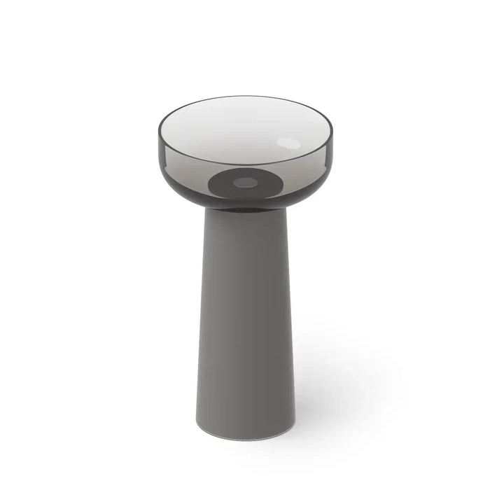 Dea Design Pedestal Basin Раковина, напольная, без отв, Glasstech, прозрачная смола, цвет: Smoky Black R4