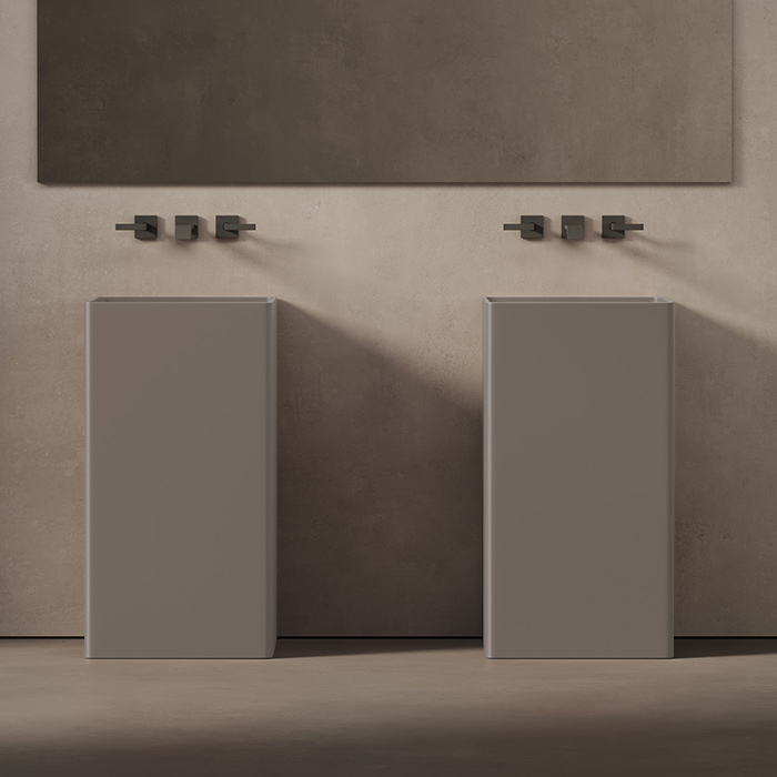DEA DESIGN Pedestal Basin Раковина напольная, цвет grey brown