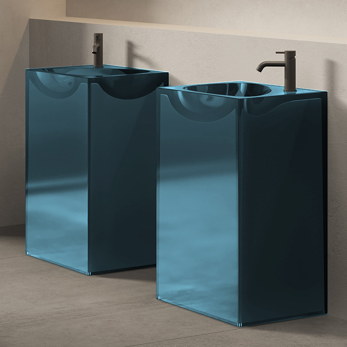 Dea Design Pedestal Basin Раковина напольная, цвет: dark blue