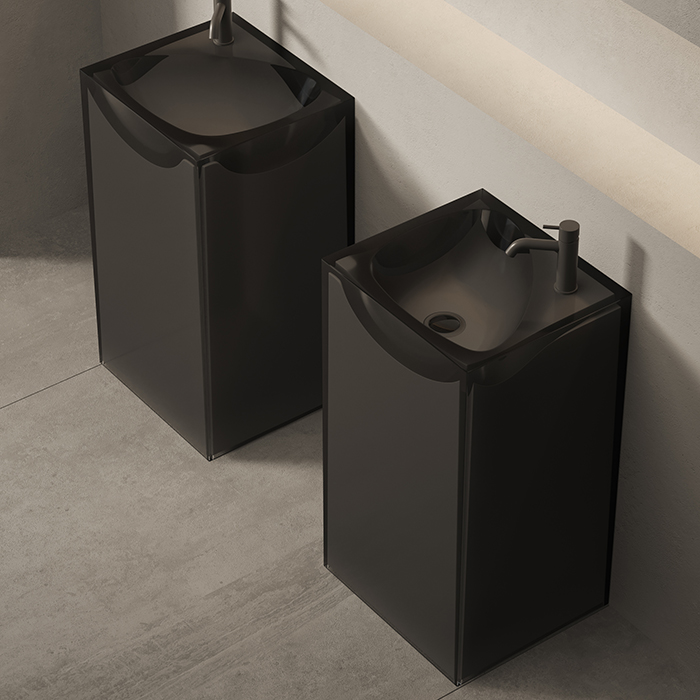 Dea Design Pedestal Basin Раковина напольная, цвет: smoky black