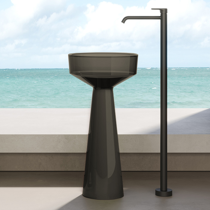 Dea Design Pedestal Basin Раковина напольная, цвет: smoky black