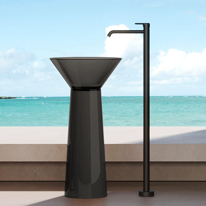 Dea Design Pedestal Basin Раковина напольная, цвет: smoky black
