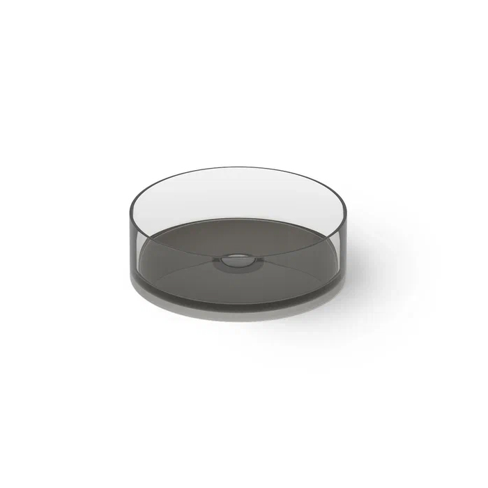 Dea Design Washbasins Раковина, накладная, без отв, Glasstech, прозрачная смола, цвет: Smoky Black R4