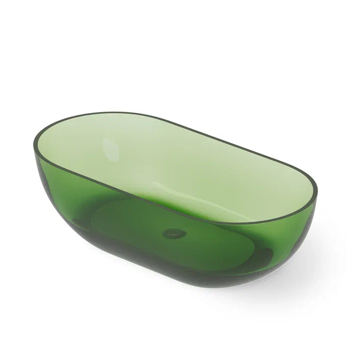 Dea Design Shadow Ванна, отдельностоящая, Glasstech, прозрачная смола, цвет: Emerald R3