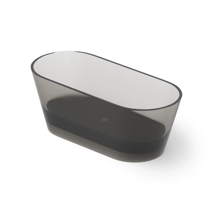 Dea Design Shadow Ванна, отдельностоящая, Glasstech, прозрачная смола, цвет: Smoky Black R4