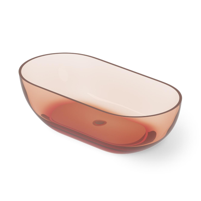 Dea Design Shadow Ванна, отдельностоящая, Glasstech, прозрачная смола, цвет: Brown Copper R9