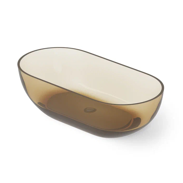 Dea Design Shadow Ванна, отдельностоящая, Glasstech, прозрачная смола, цвет: classic green