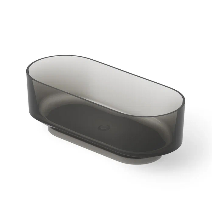 Dea Design Shadow Ванна, отдельностоящая, Glasstech, прозрачная смола, цвет: Smoky Black R4