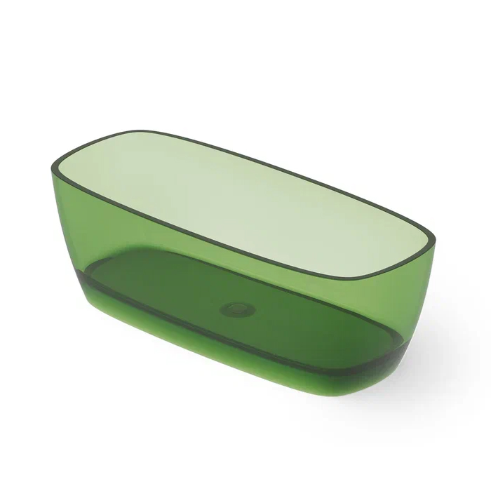 Dea Design Soul Ванна, отдельностоящая, Glasstech, прозрачная смола, цвет: Emerald R3