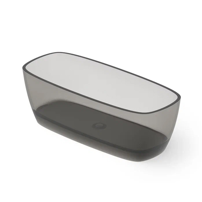 Dea Design Soul Ванна, отдельностоящая, Glasstech, прозрачная смола, цвет: Smoky Black R4