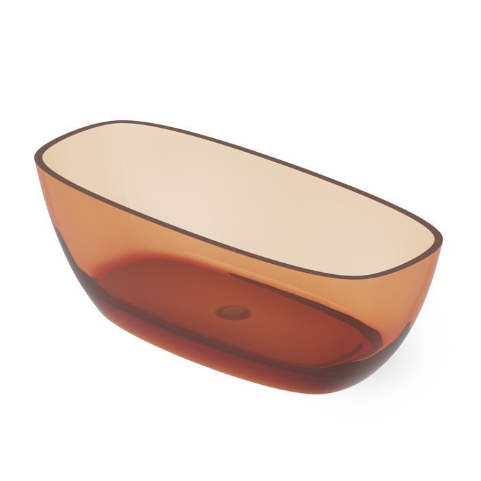 Dea Design Soul Ванна, отдельностоящая, Glasstech, прозрачная смола, цвет: Sunset R1