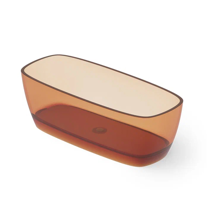Dea Design Soul Ванна, отдельностоящая, Glasstech, прозрачная смола, цвет: Sunset R1