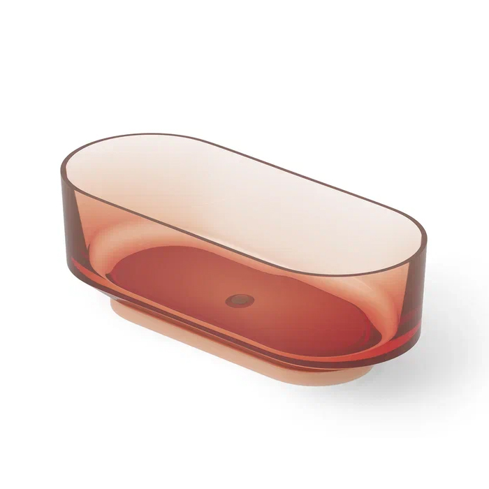 Dea Design Shadow Ванна, отдельностоящая, Glasstech, прозрачная смола, цвет: brown copper