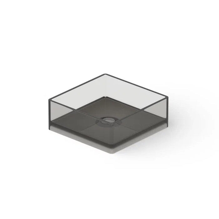 Dea Design Washbasins Раковина, накладная, без отв, Glasstech, прозрачная смола, цвет: Smoky Black R4