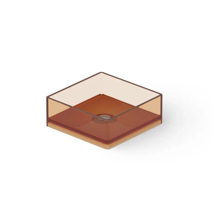 Dea Design Washbasins Раковина, накладная, без отв, Glasstech, прозрачная смола, цвет: Sunset R1