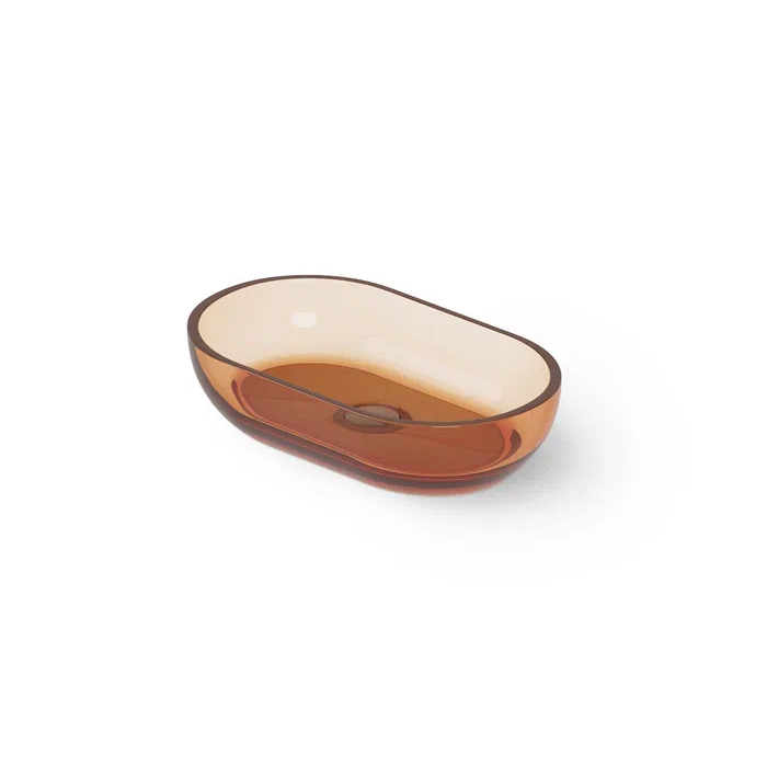 Dea Design Washbasins Раковина, накладная, без отв, Glasstech, прозрачная смола, цвет: Sunset R1