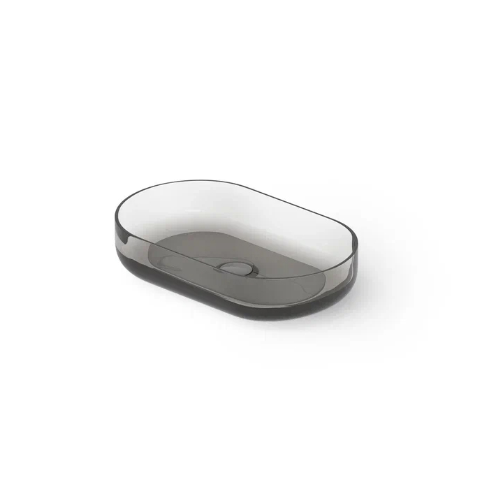 Dea Design Washbasins Раковина, накладная, без отв, Glasstech, прозрачная смола, цвет: Smoky Black R4