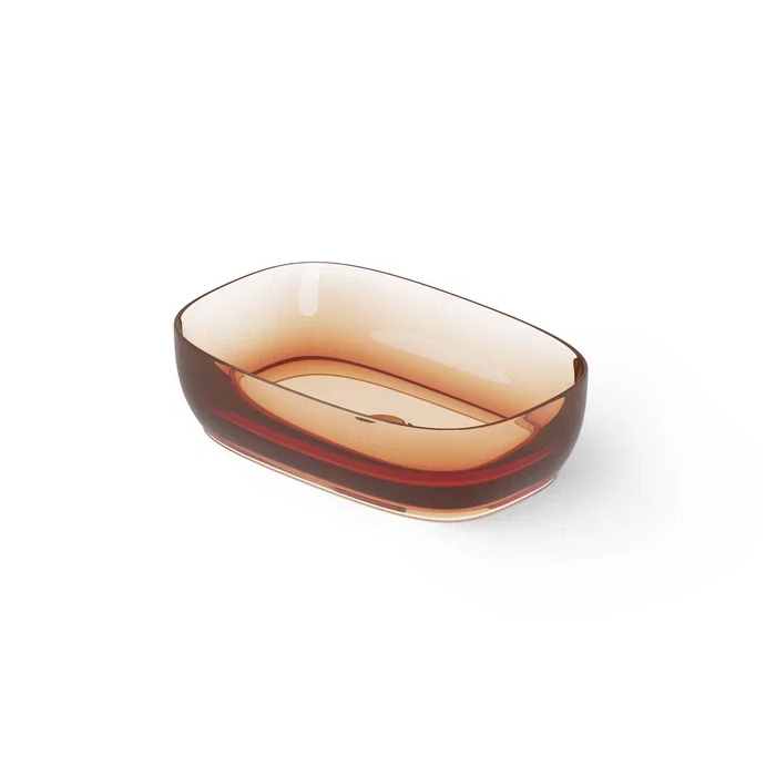 Dea Design Washbasins Раковина, накладная, без отв, Glasstech, прозрачная смола, цвет: Sunset R1